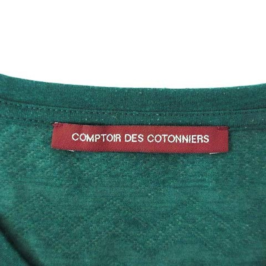 Comptoir des cotonniers(コントワーデコトニエ)のコントワーデコトニエ ジャガード サマーニット Tシャツ カットソー 緑 1 レディースのトップス(ニット/セーター)の商品写真