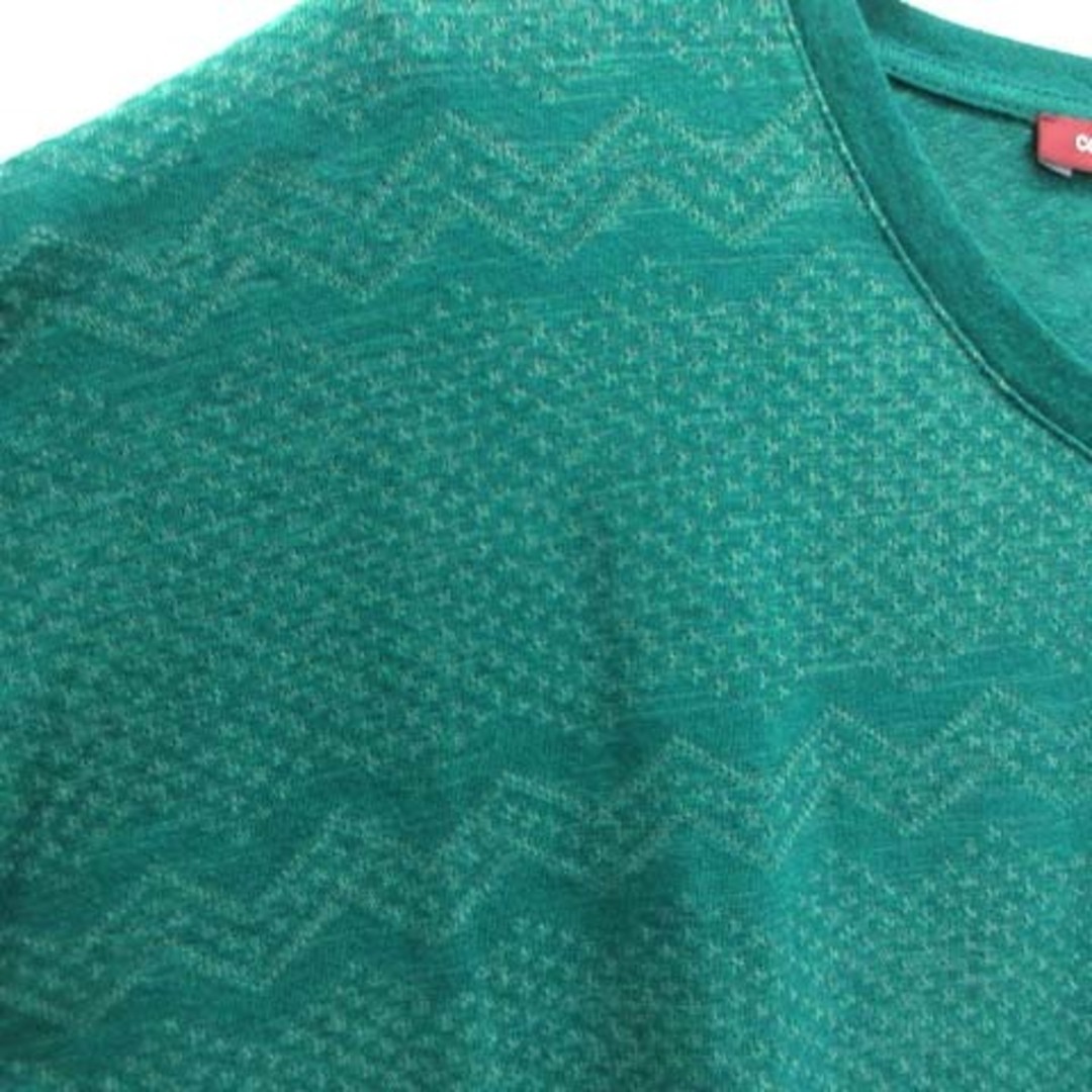 Comptoir des cotonniers(コントワーデコトニエ)のコントワーデコトニエ ジャガード サマーニット Tシャツ カットソー 緑 1 レディースのトップス(ニット/セーター)の商品写真