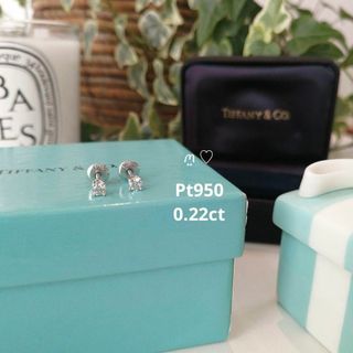 （新品仕上げ済）ティファニー TIFFANY オープンハート ダイヤ ピアス Pt950 プラチナ × ダイヤ イヤリング エルサペレッティ 9046