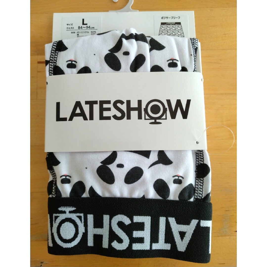 LATESHOW(レイトショー)のL　ボクサーパンツ　パンダ　レイトショー　白黒ピンク　ロンハーマン メンズのアンダーウェア(ボクサーパンツ)の商品写真