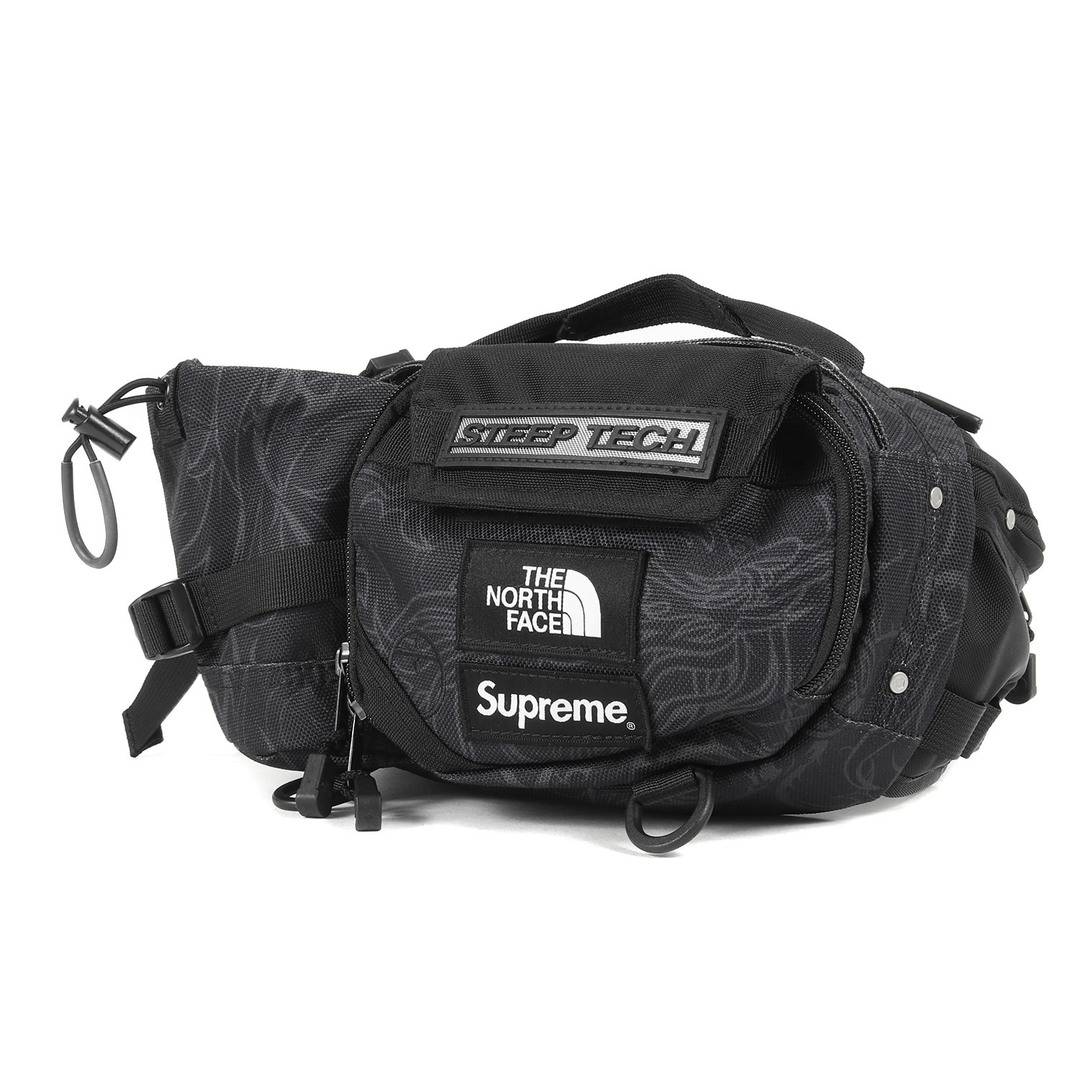 Supreme シュプリーム バッグ 22AW THE NORTH FACE ノースフェイス スティープテック ドラゴン 柄 ウエストバッグ Steep Tech Waist Bag NM82291I  ブラックドラゴン 黒 カバン コラボ 【メンズ】