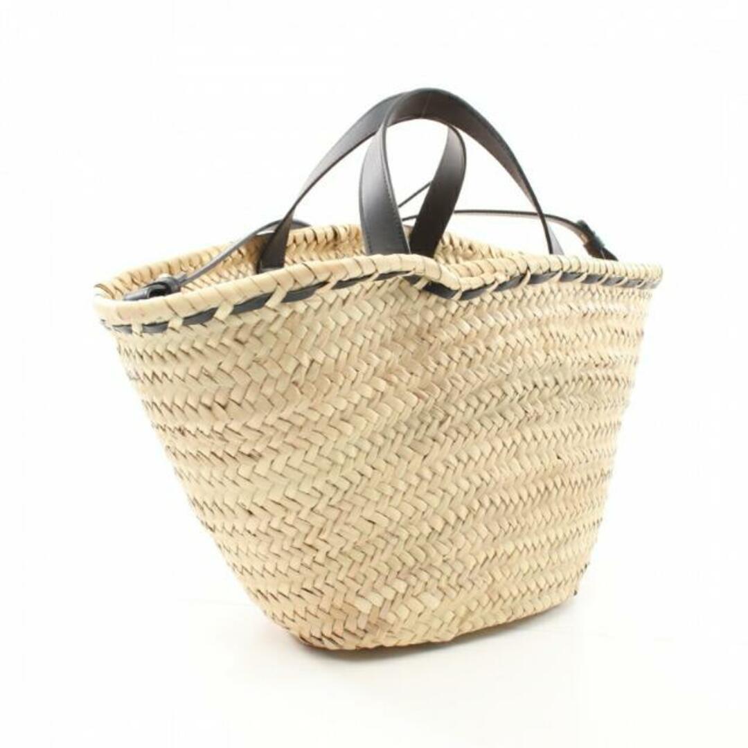 ZOE SMALL PANIER かごバッグ ハンドバッグ ラフィア レザー ライト
