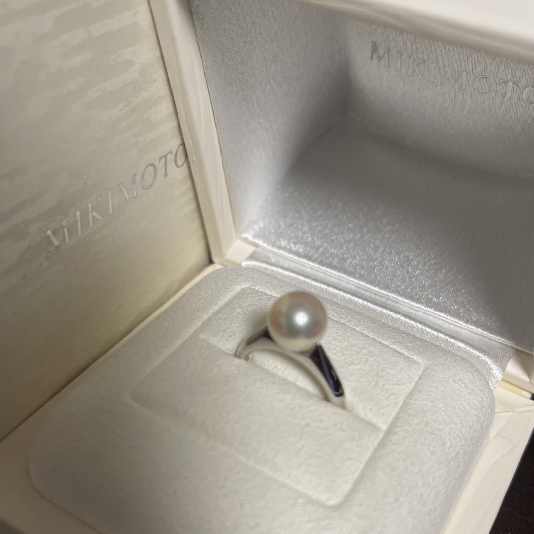 MIKIMOTO(ミキモト)の【現行美品】ミキモトパールイヤリング8.5mm pt950 8号 レディースのアクセサリー(リング(指輪))の商品写真