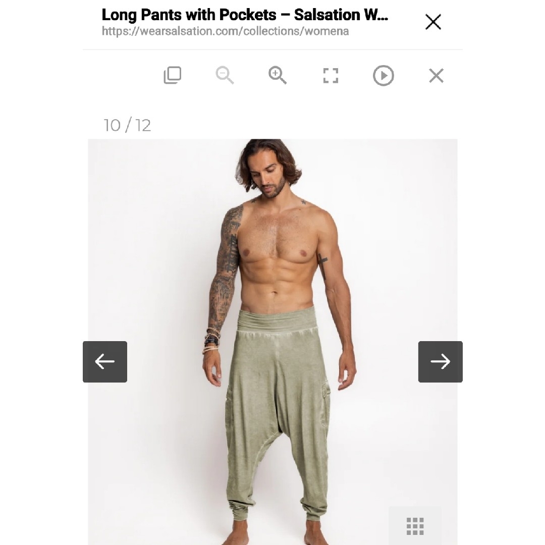 サルセーション Long Pants with Pocket М ライトグリーン-