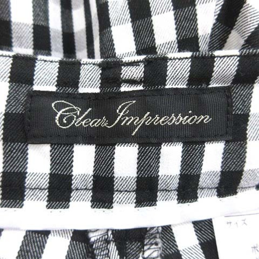 CLEAR IMPRESSION(クリアインプレッション)のクリアインプレッション テーパードパンツ ギンガムチェック 1 黒 白 レディースのパンツ(その他)の商品写真