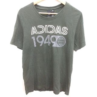 アディダス(adidas)のアディダス adidas カットソー Uネック 半袖 XO カーキ /RT(Tシャツ/カットソー(半袖/袖なし))