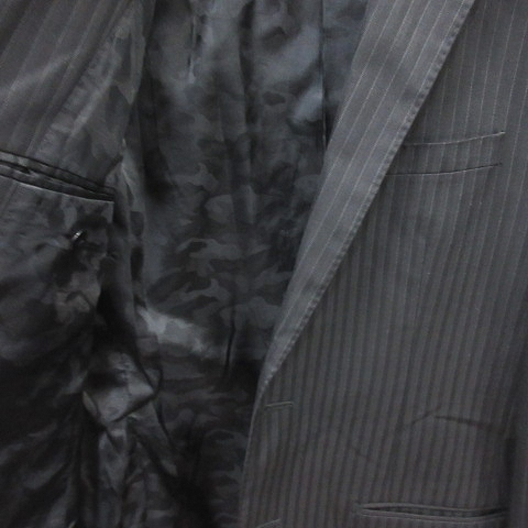 other(アザー)のインヘイルエクスへイル テーラードジャケット ストライプ ウール 38 黒 メンズのジャケット/アウター(テーラードジャケット)の商品写真