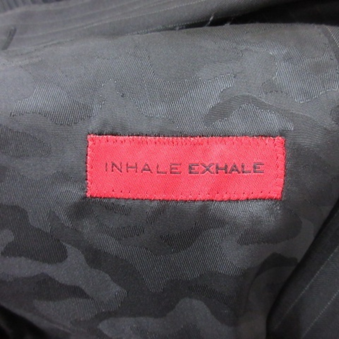 other(アザー)のインヘイルエクスへイル テーラードジャケット ストライプ ウール 38 黒 メンズのジャケット/アウター(テーラードジャケット)の商品写真