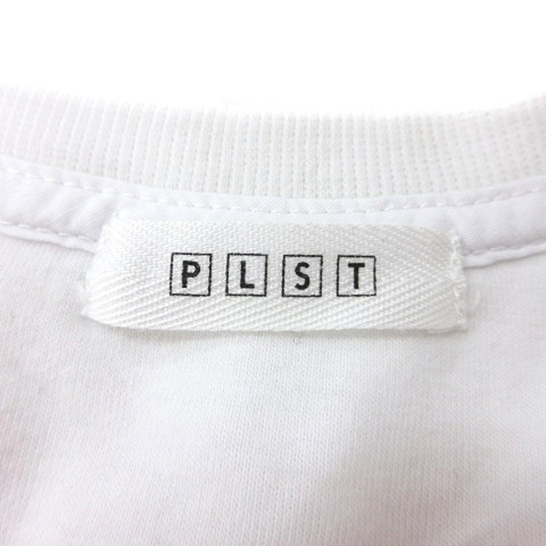 PLST(プラステ)のプラステ PLST カットソー Tシャツ Uネック 半袖 M 白 ホワイト レディースのトップス(Tシャツ(半袖/袖なし))の商品写真