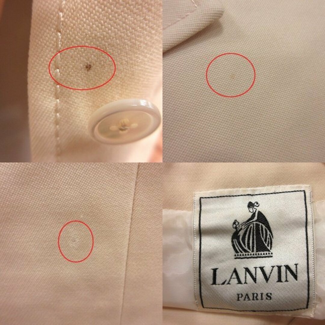 LANVIN(ランバン)のランバン LANVIN ジャケット テーラード 総裏地 ウール クリーム レディースのジャケット/アウター(その他)の商品写真