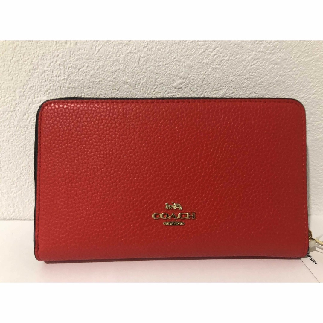 COACH(コーチ)のK 新品未使用 COACH コーチ 長財布 エレクトリック レッド メンズのファッション小物(長財布)の商品写真