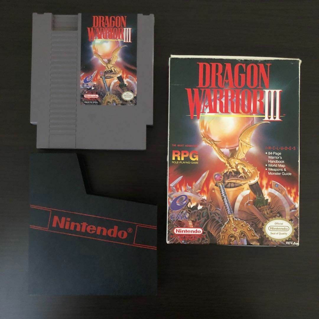 家庭用ゲームソフトNES ドラゴンクエスト3 箱付き  DRAGON WARRIORⅢ