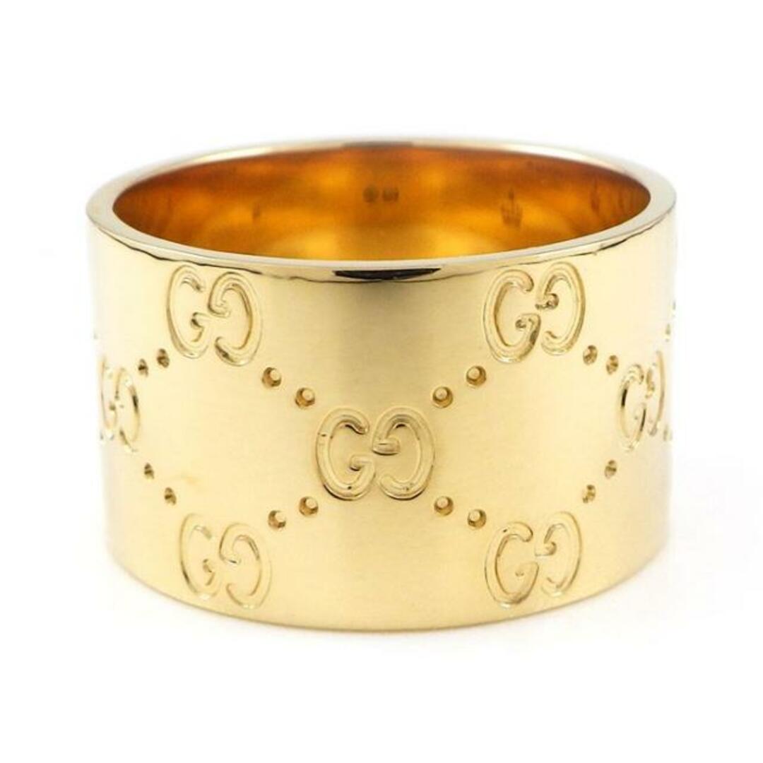 グッチ GUCCI リング アイコン ワイド 幅14mmモデル GG ロゴ K18YG 24