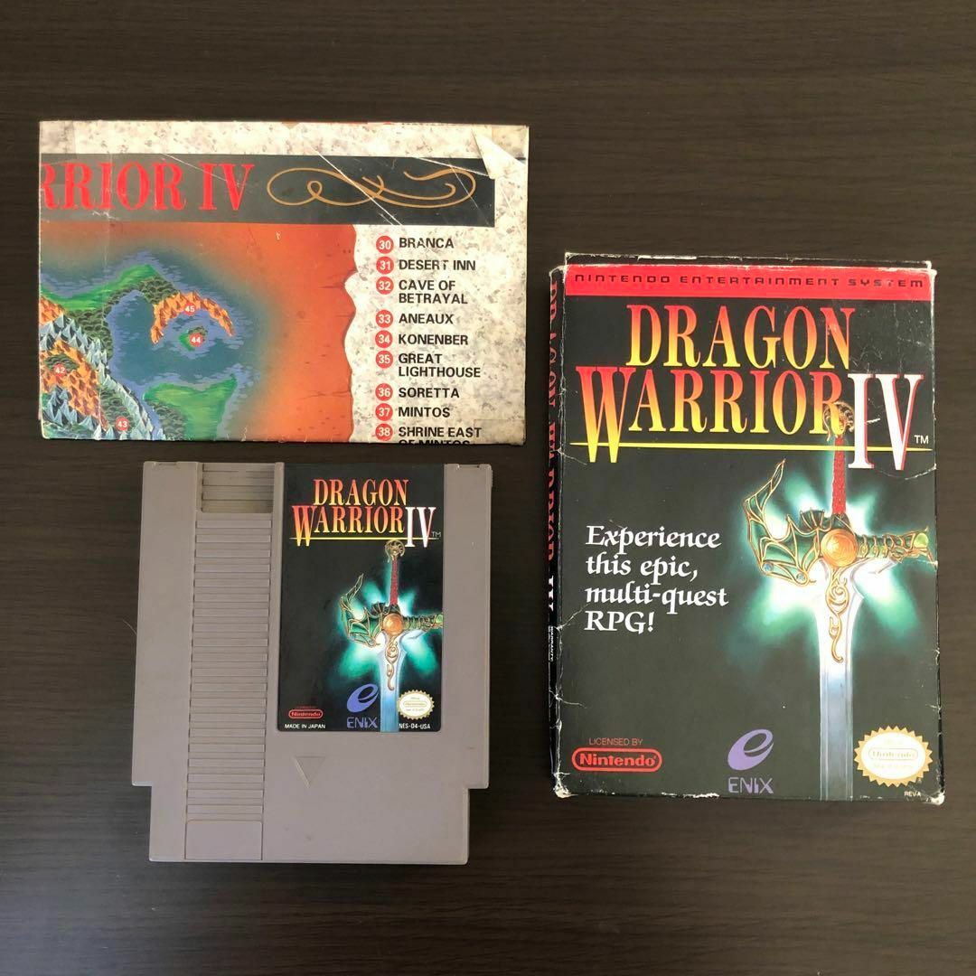 NES ドラゴンクエスト4 箱・マップ付き  DRAGON WARRIOR Ⅳ