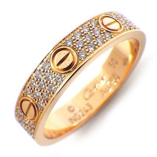 カルティエ Cartier リング ミニラブリング B4085850 フル パヴェ ダイヤモンド 計0.31ct K18PG 10号 / #50 【中古】(リング(指輪))