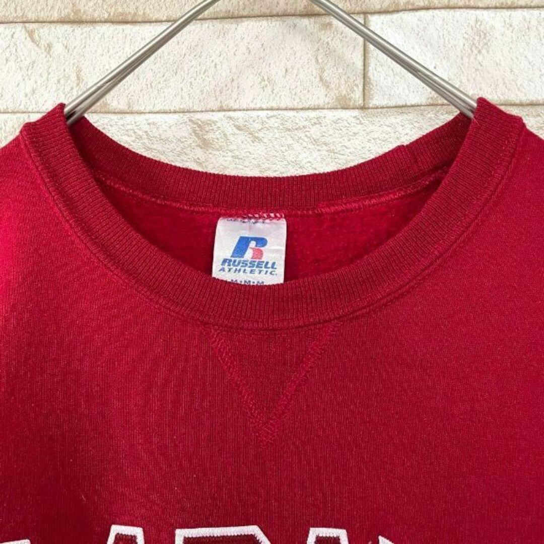 Russell Athletic(ラッセルアスレティック)のラッセル スウェット トレーナー 刺繍ロゴ ALABAMA 裏起毛 レッド M メンズのトップス(スウェット)の商品写真