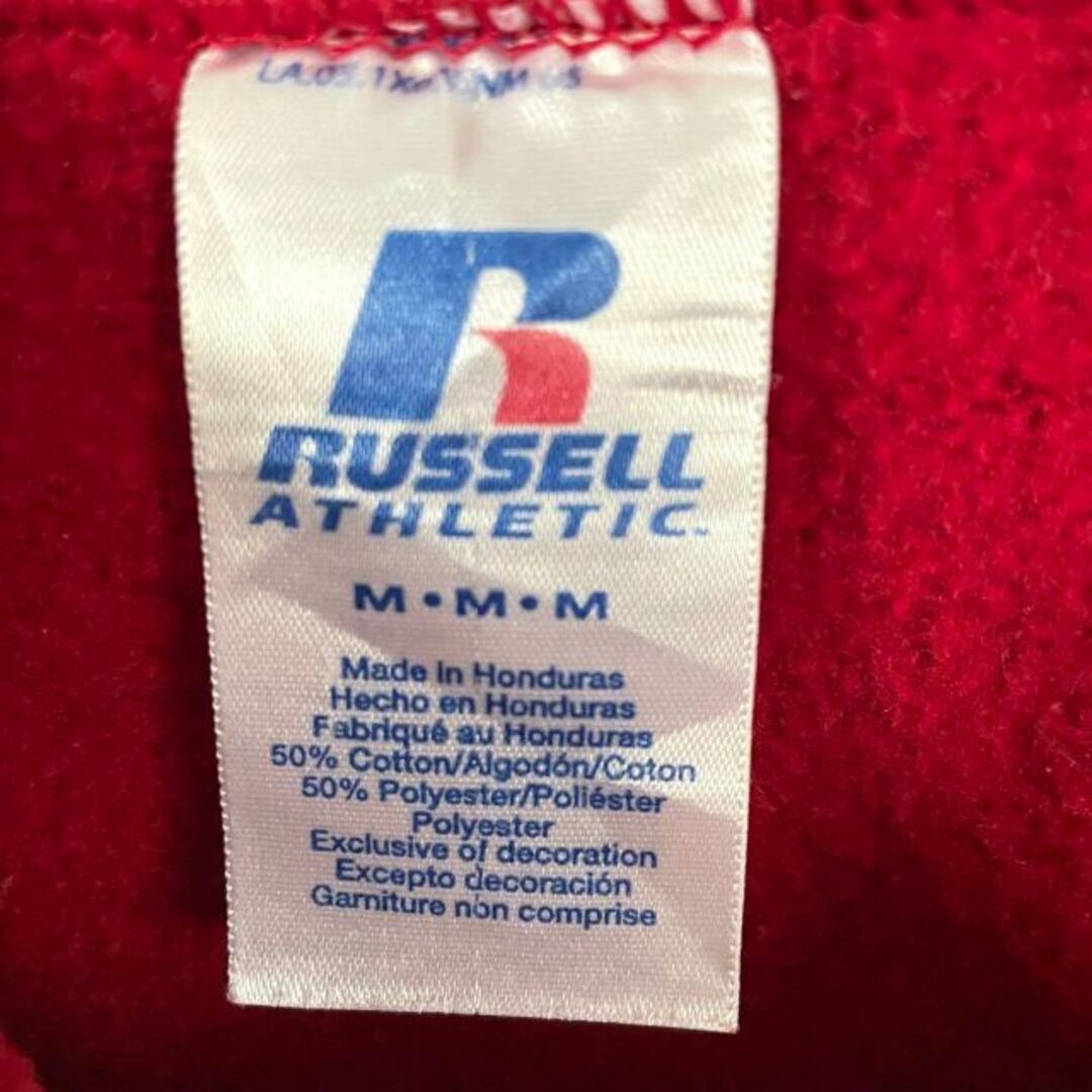 Russell Athletic(ラッセルアスレティック)のラッセル スウェット トレーナー 刺繍ロゴ ALABAMA 裏起毛 レッド M メンズのトップス(スウェット)の商品写真