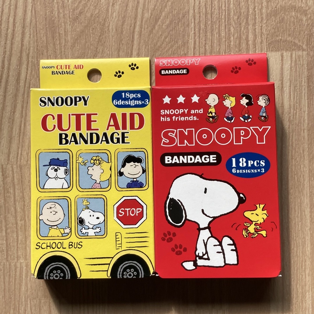 SNOOPY(スヌーピー)の2箱セット☆子供用  キャラクター絆創膏☆スヌーピー  エンタメ/ホビーのおもちゃ/ぬいぐるみ(キャラクターグッズ)の商品写真