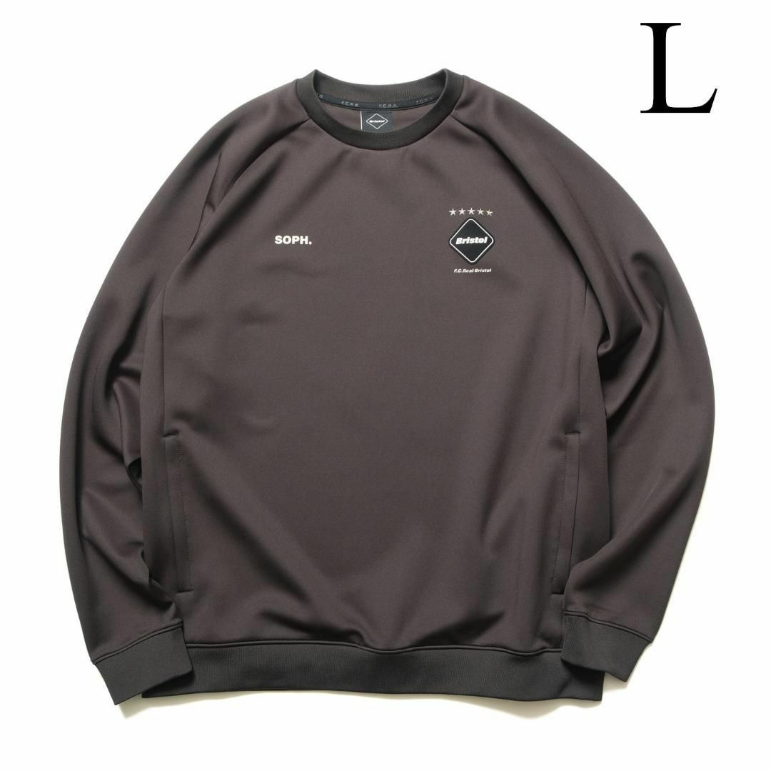 L　FCRB PDK CREWNECK TOP クルーネック スウェット　茶色H183cm着用サイズ