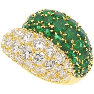 ヴァンクリーフアンドアーペル(Van Cleef & Arpels)のヴァンクリーフ&アーペル ダイヤ4.52ct エメラルド5.04ct リング(リング(指輪))