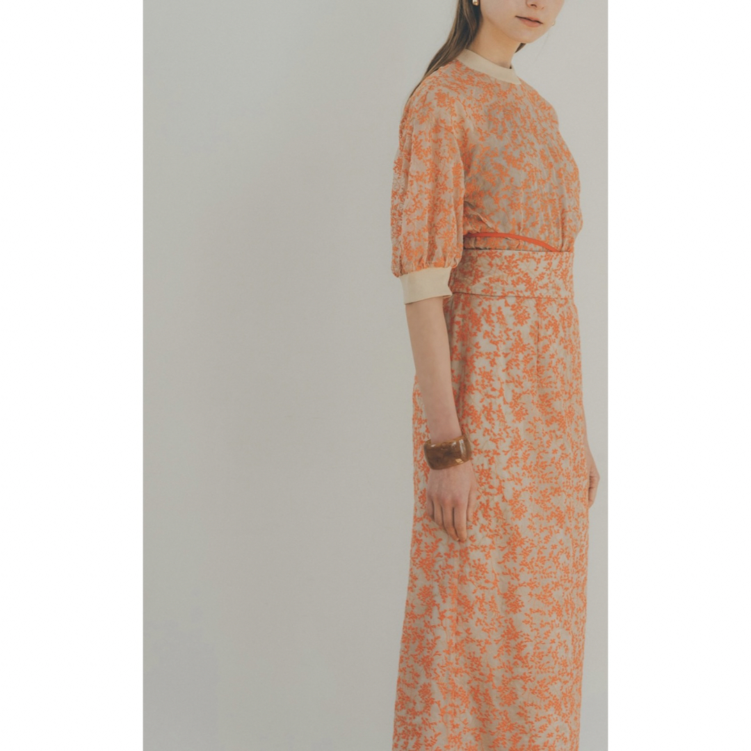 CLANE - CLANE☆FLORET EMBROIDERY SKIRTサイズ0オレンジの通販 by