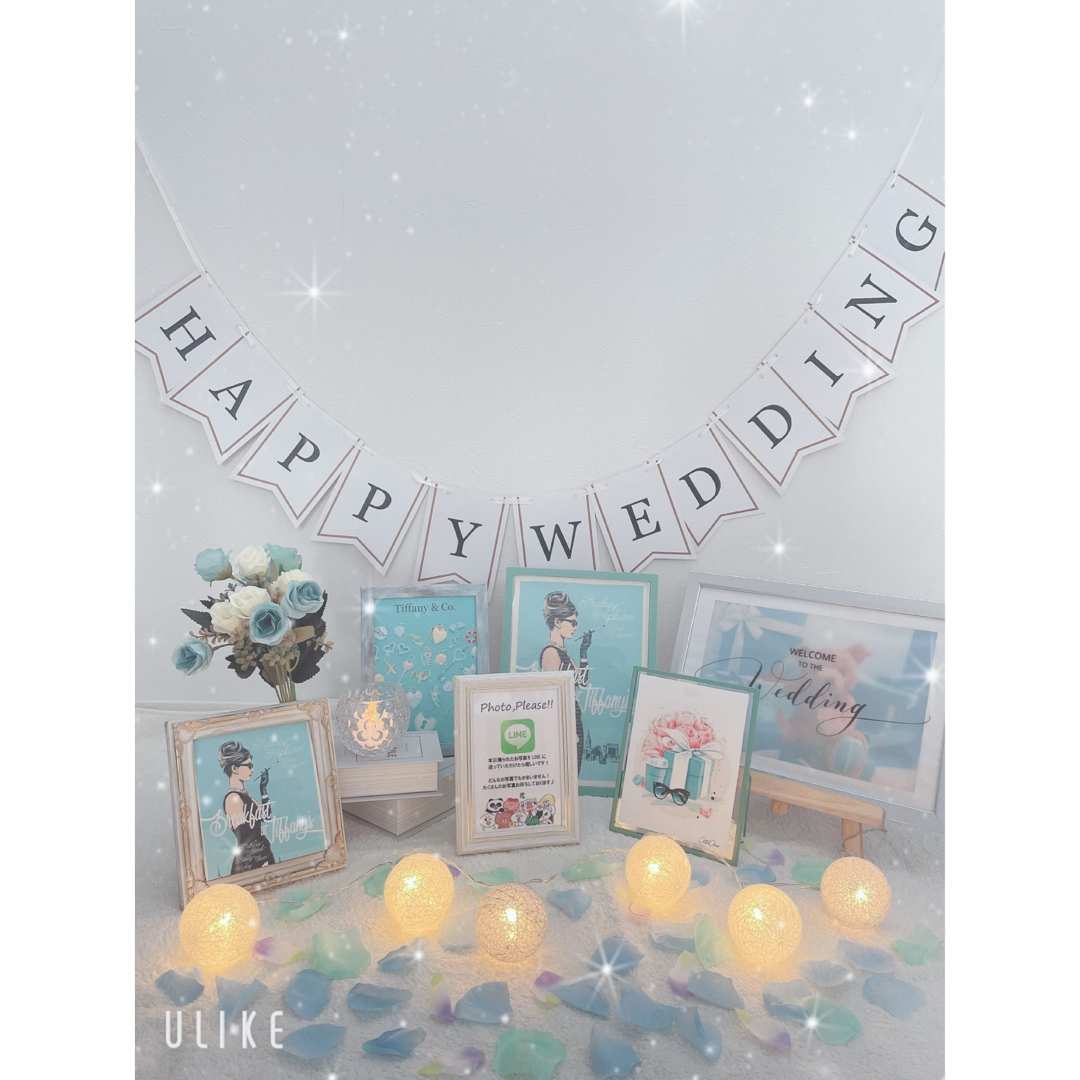 ウェルカムスペース 結婚式 ウェディング ティファニーブルー ウェルカムボード