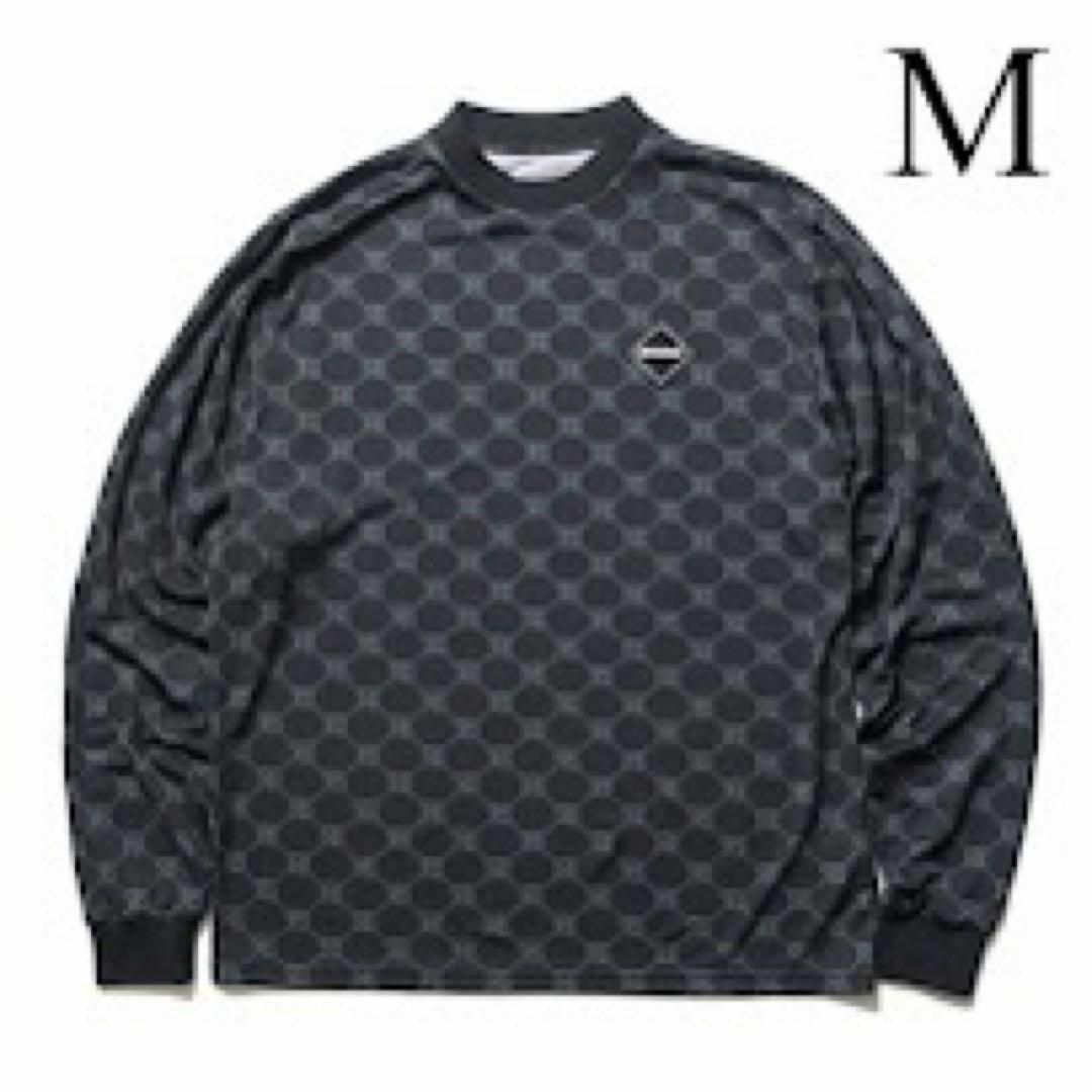 F.C.R.B.(エフシーアールビー)のM　FCRB MONOGRAM L/S BAGGY TOP 黒　モノグラム メンズのトップス(Tシャツ/カットソー(七分/長袖))の商品写真