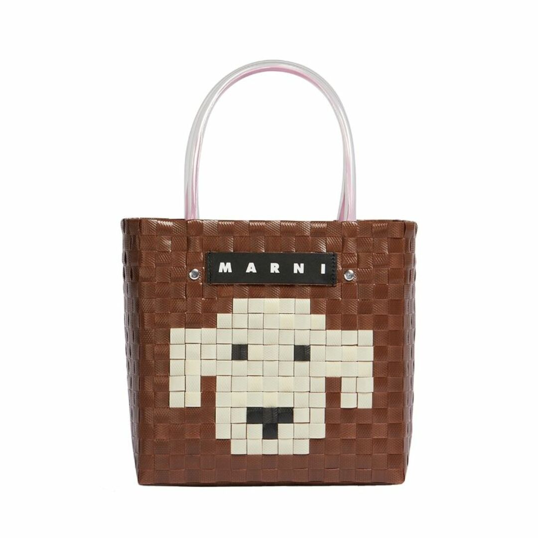 MARNI MARKET アニマルバスケット バッグ ブラウンドッグ