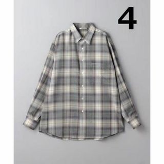 Auralee 18AW チェックシャツ 4 ベージュ