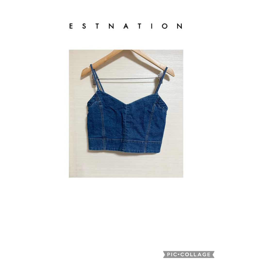 美品　ESTNATION デニムコルセットビスチェ エストネーション