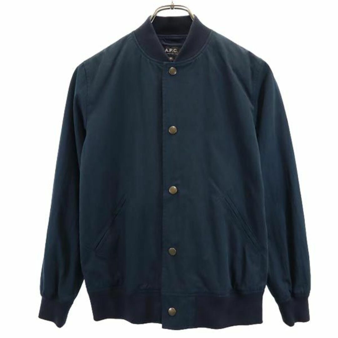 A.P.C(アーペーセー)のアーペーセー ブルゾン 34 ネイビー A.P.C. RUE MADAME PARIS ジャケット レディース 【中古】  【230831】 レディースのジャケット/アウター(ロングコート)の商品写真