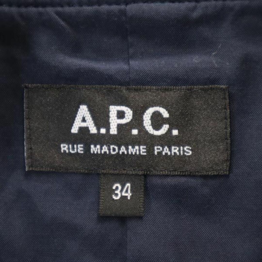 A.P.C(アーペーセー)のアーペーセー ブルゾン 34 ネイビー A.P.C. RUE MADAME PARIS ジャケット レディース 【中古】  【230831】 レディースのジャケット/アウター(ロングコート)の商品写真