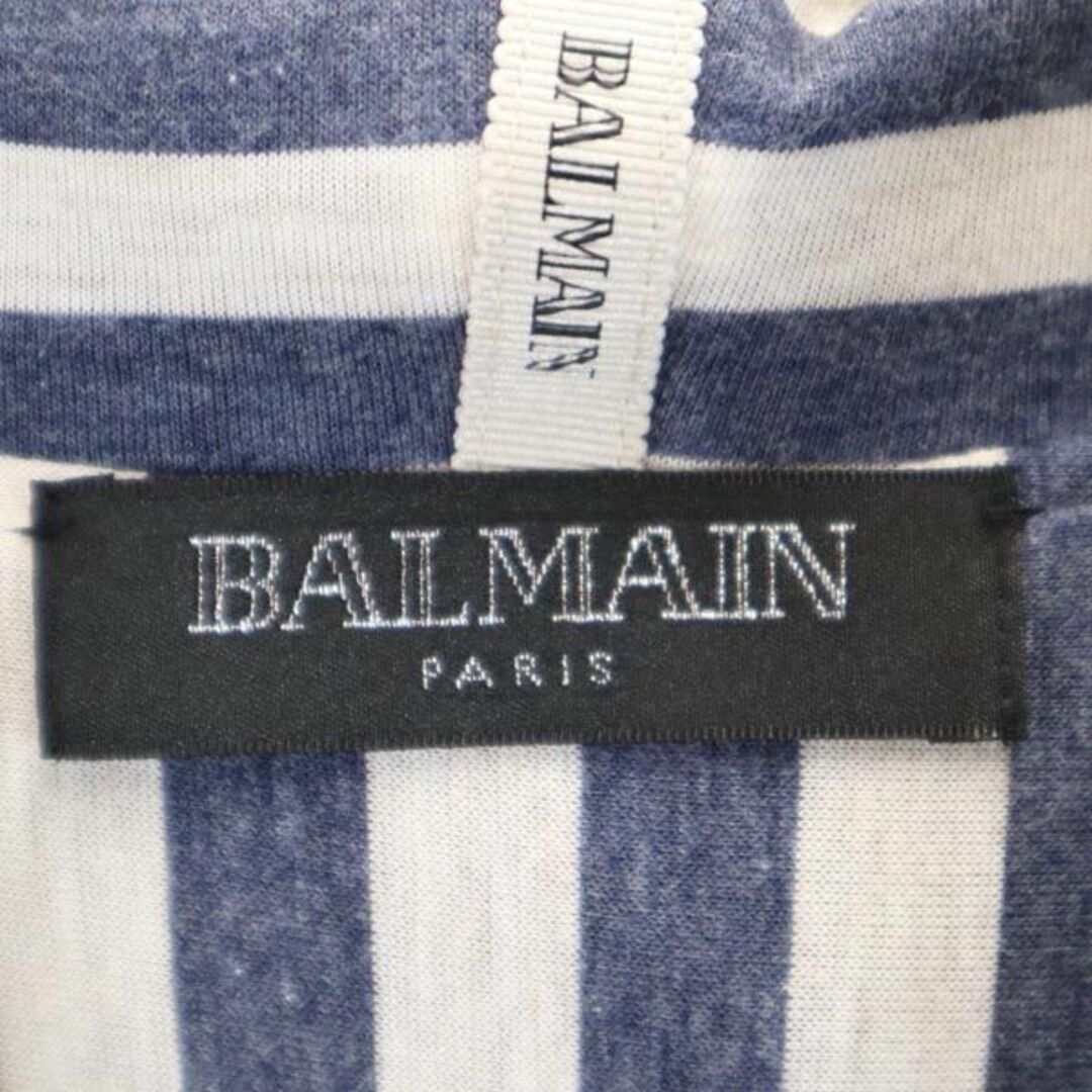 BALMAIN - バルマン 日本製 スウェット ジップパーカー 9 ネイビー