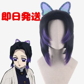 コスプレ 鬼滅の刃 ウィッグ 胡蝶しのぶ こちょうしのぶ かつら(ウィッグ)