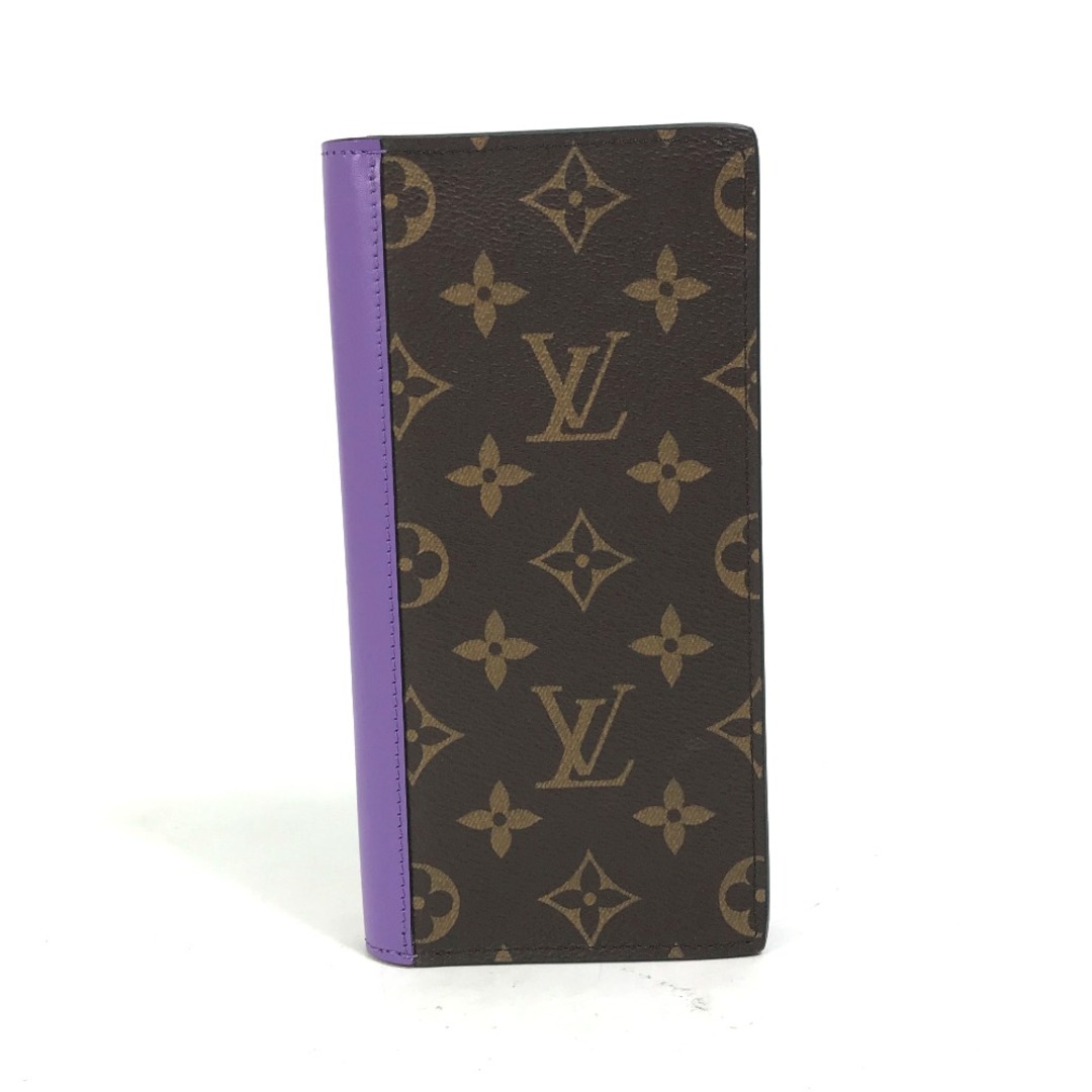 LOUIS VUITTON(ルイヴィトン)のルイヴィトン LOUIS VUITTON ポルトフォイユブラザNM M81538 モノグラムマカサー 2つ折り フラップ 長財布 モノグラムマカサーキャンバス ブラウン×パープル 美品 メンズのファッション小物(長財布)の商品写真