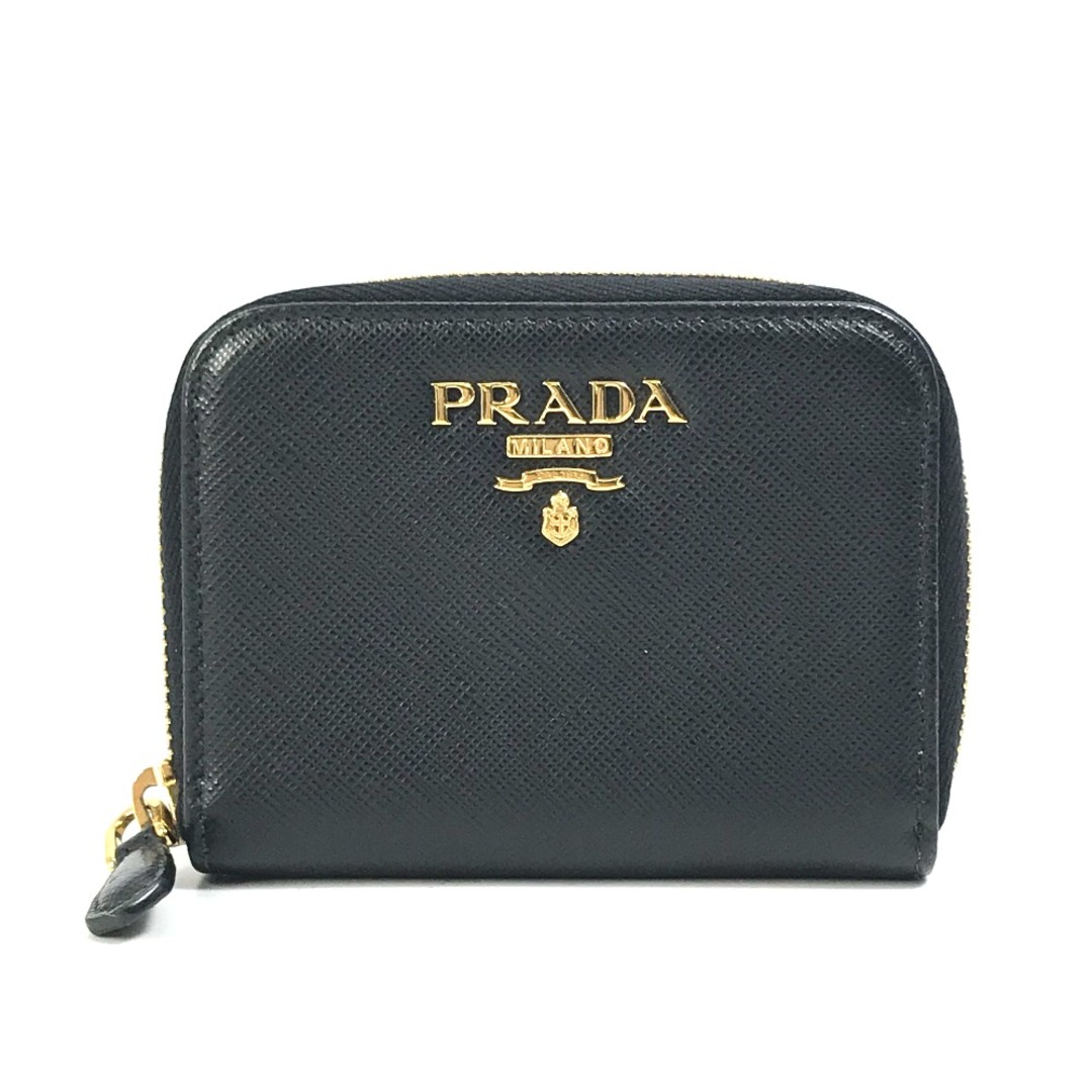 PRADA(プラダ)のプラダ PRADA 1MM268 ロゴ 小銭入れ 財布 コインケース サフィアーノレザ－ ブラック レディースのファッション小物(コインケース)の商品写真