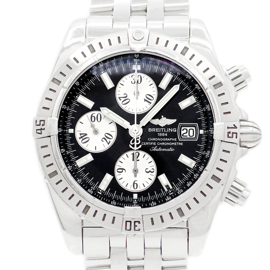 BREITLING クロノマット エボリューション クロノグラフ A13356 A156B19PA デイト 300m防水 黒 ブラック SS ステンレス 自動巻き【6ヶ月保証】【腕時計】