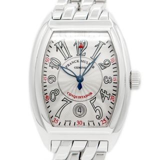 フランクミュラー(FRANCK MULLER)のFRANCK MULLER フランクミュラー コンキスタドール 8005SC デイト シルバー ギョーシェ SS ステンレス メンズ 自動巻き【6ヶ月保証】【中古】【腕時計】(腕時計(アナログ))