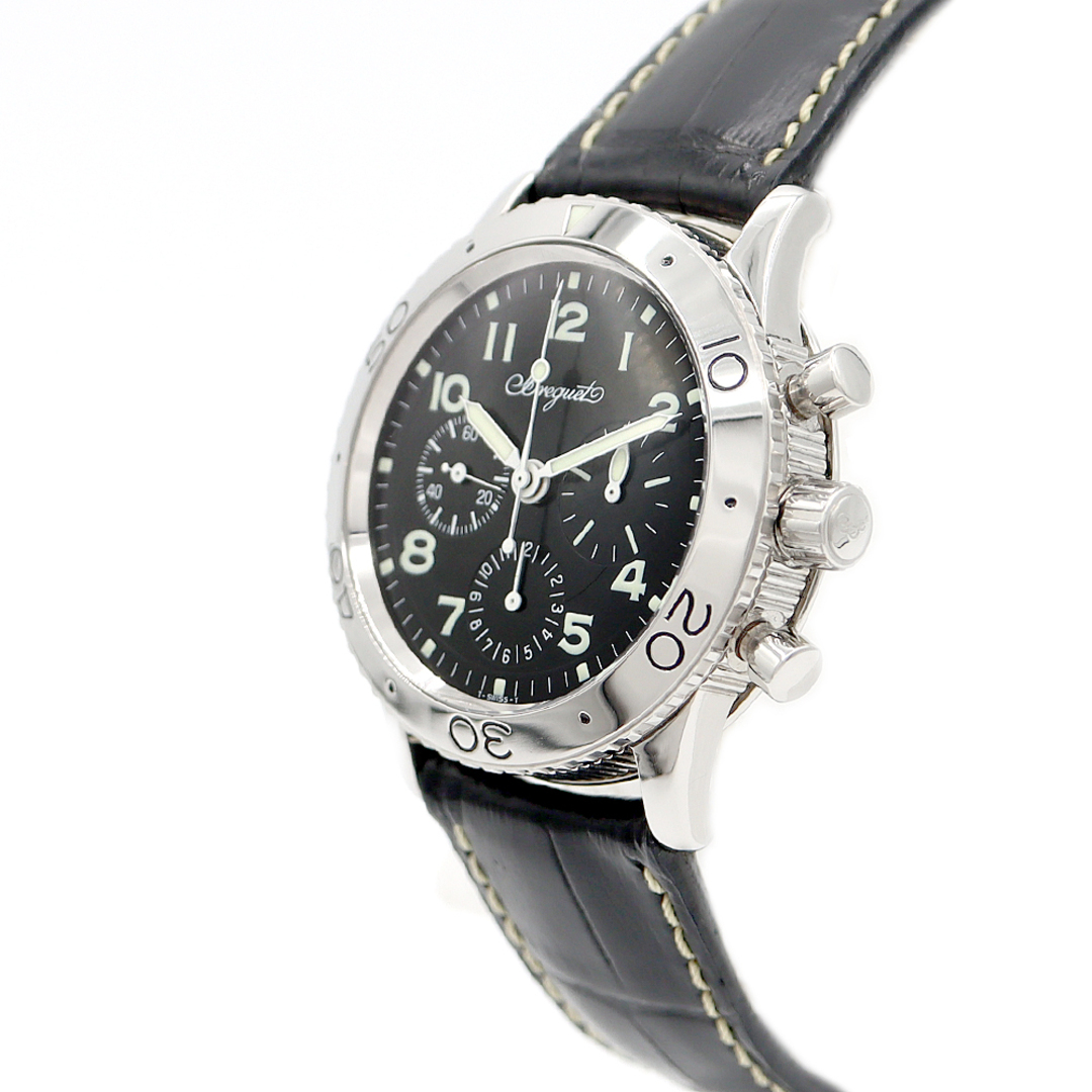 Breguet(ブレゲ)のBreguet ブレゲ アエロナバル タイプXX クロノグラフ 3800ST 92 9W6 黒 ブラック SS ステンレス 純正尾錠 メンズ 自動巻き タイプ20【6ヶ月保証】【腕時計】【中古】 メンズの時計(腕時計(アナログ))の商品写真