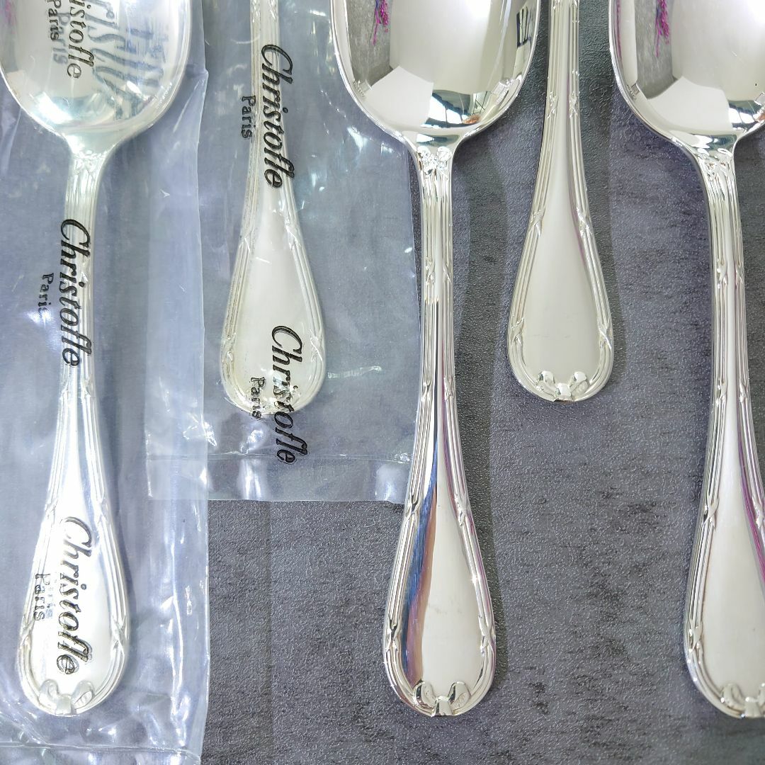 希少 美品 クリストフル リュバン 未開封含む コンソメスプーン 6点 ...