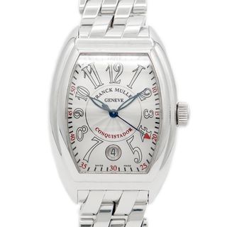 フランクミュラー(FRANCK MULLER)のFRANCK MULLER フランクミュラー コンキスタドール 8005SC デイト シルバー ギョーシェ SS ステンレス メンズ 自動巻き【6ヶ月保証】【中古】【腕時計】(腕時計(アナログ))