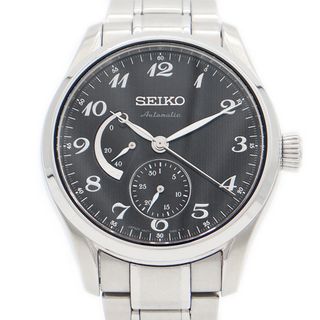 セイコー(SEIKO)の内部点検済 SEIKO セイコー プレサージュ メカニカル 6R27-00J0 SARW029 パワーリザーブ デイト 100m防水 裏スケルトン 黒 ブラック SS ステンレス メンズ 自動巻き【6ヶ月保証】【腕時計】【中古】(腕時計(アナログ))