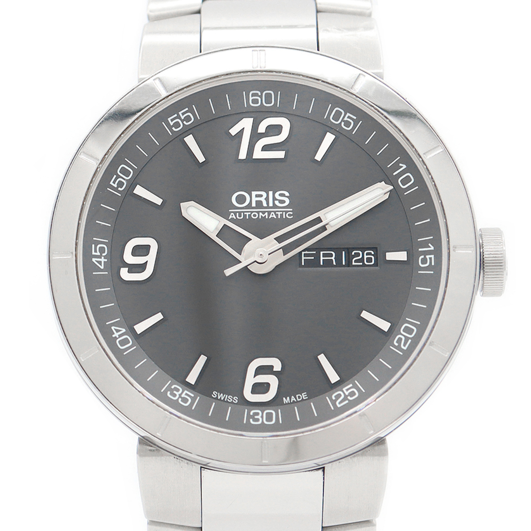 ORIS オリス TT1 デイデイト 01 735 7651 4163-07 8 25 10 裏スケルトン 100m防水 グレー SS ステンレス メンズ 自動巻き【6ヶ月保証】【腕時計】