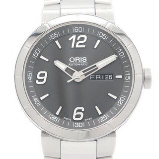 オリス(ORIS)のORIS オリス TT1 デイデイト 01 735 7651 4163-07 8 25 10 裏スケルトン 100m防水 グレー SS ステンレス メンズ 自動巻き【6ヶ月保証】【腕時計】【中古】(腕時計(アナログ))