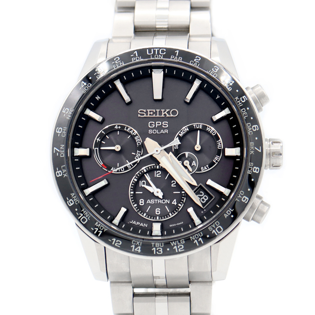 SEIKO セイコー アストロン GPS クロノグラフ SBXC003 5X53-0AB0 デイデイト デュアルタイム パワーリザーブ グレー セラミック TI チタン メンズ ソーラー電波 クォーツ【6ヶ月保証】【腕時計】