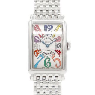 フランクミュラー(FRANCK MULLER)の電池交換済 FRANCK MULLER フランクミュラー ロングアイランド カラードリーム 902QZCOLDRM シルバー ギョーシェ SS ステンレス レディース クォーツ【6ヶ月保証】【中古】【腕時計】(腕時計)