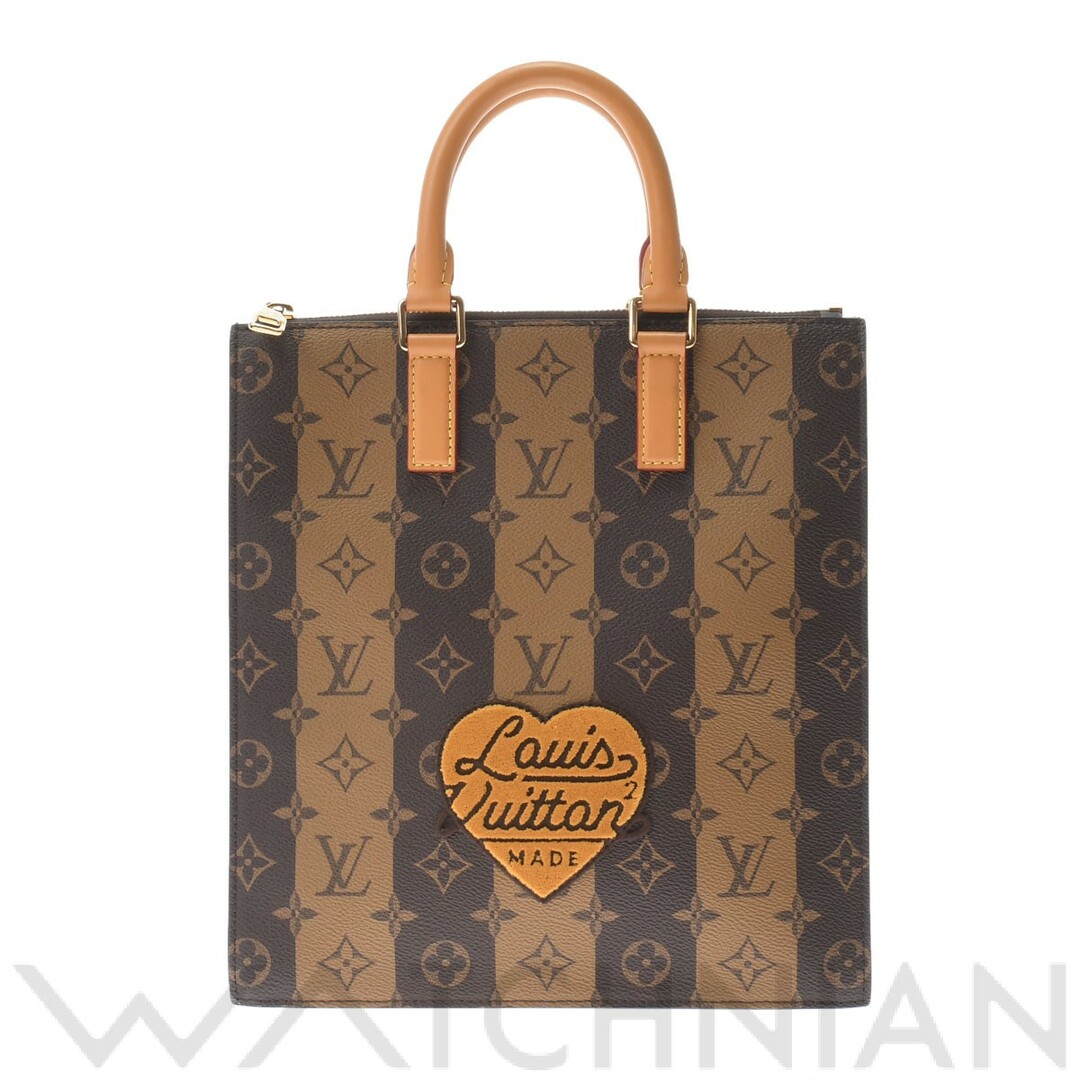 ルイ ヴィトン LOUIS VUITTON M45969 RFIDタグ(ICチップ) レディース ハンドバッグ モノグラムストライプ ブラウン モノグラムキャンバスファスナー内側