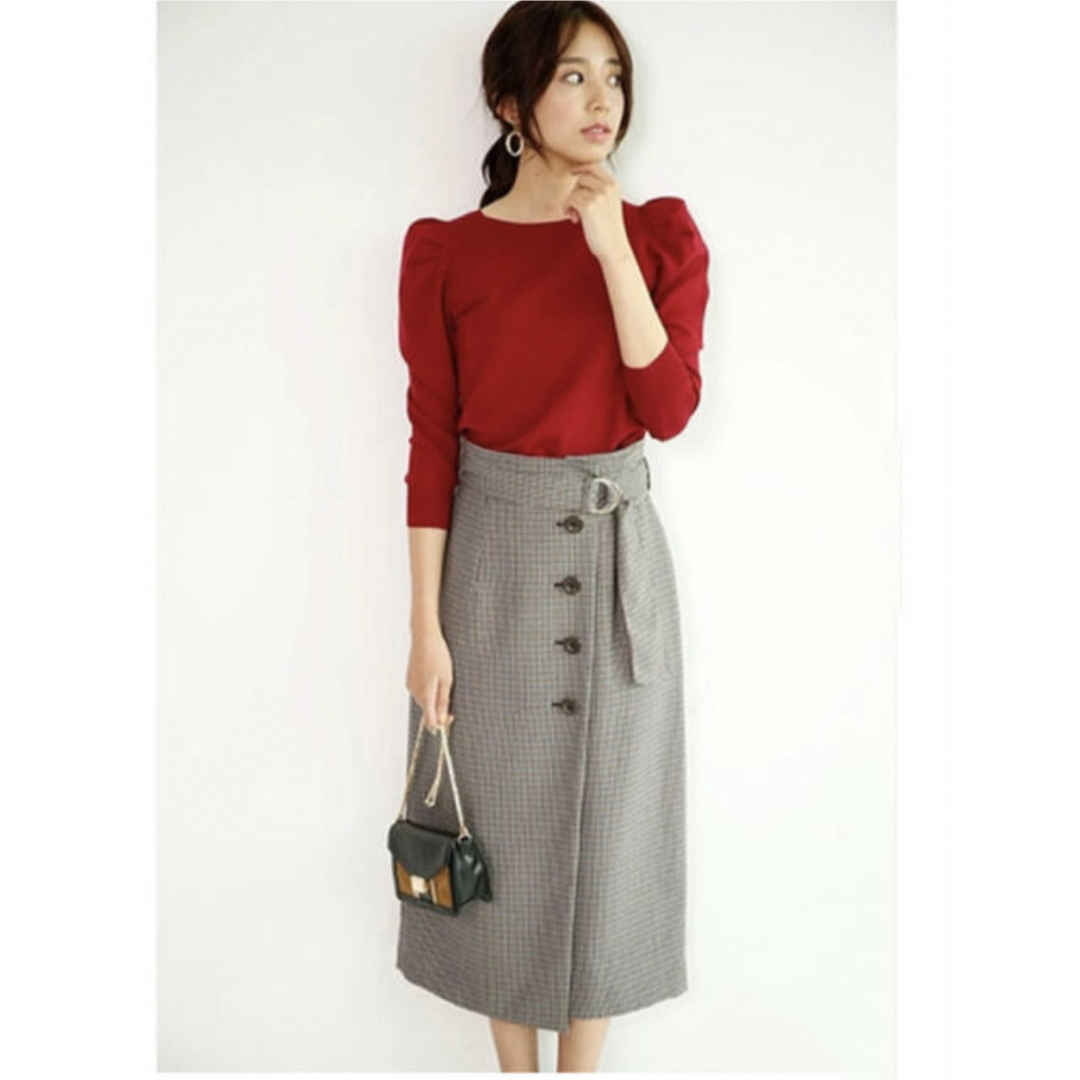 JUSGLITTY - 【新品】JUSGLITTY チェック ラップタイトスカート ベルト