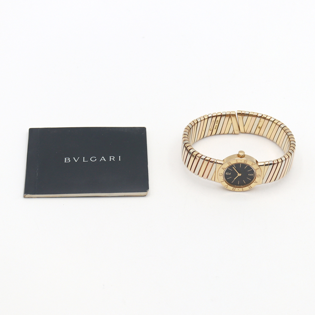 BVLGARI(ブルガリ)の電池交換済 BVLGARI ブルガリ ブルガリブルガリ トゥボガス BB232T 黒 ブラック K18YG イエローゴールド K18PG ピンクゴールド K18WG ホワイトゴールド 金無垢 レディース クォーツ バングル 【6ヶ月保証】【腕時計】【中古】 レディースのファッション小物(腕時計)の商品写真