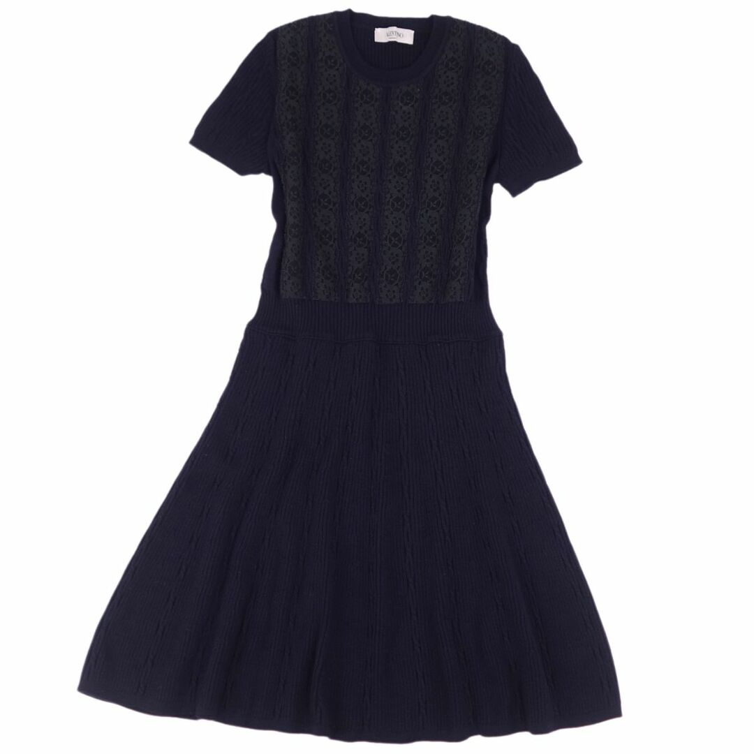 美品】VALENTINO 半袖 ニット ワンピース-